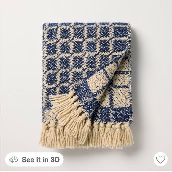 💙 Cozy Blue Grid Throw Blanket 💙
by Hearth & Hand™ with Magnolia - Picture 1 of 5